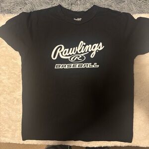 Rawlings Kids Black and White Baseball Tee